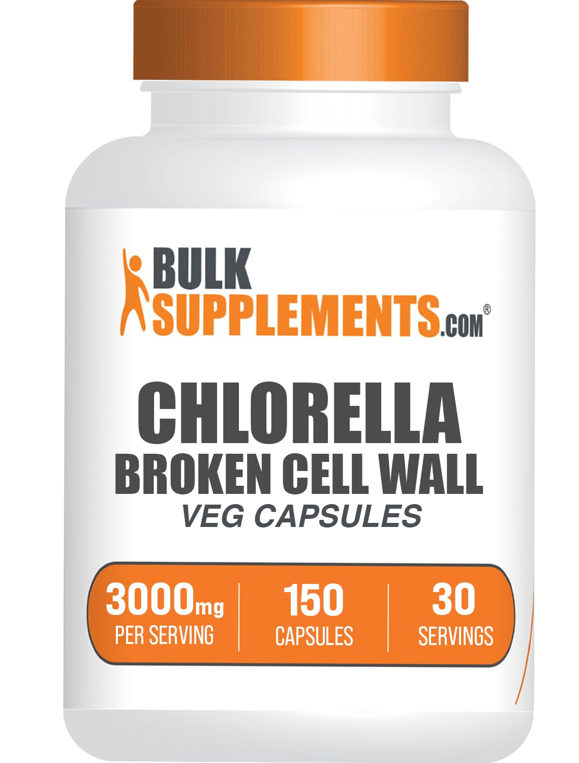 BulkSupplements Chlorella Capsules - Broken Cell Wall, 150 Capsules