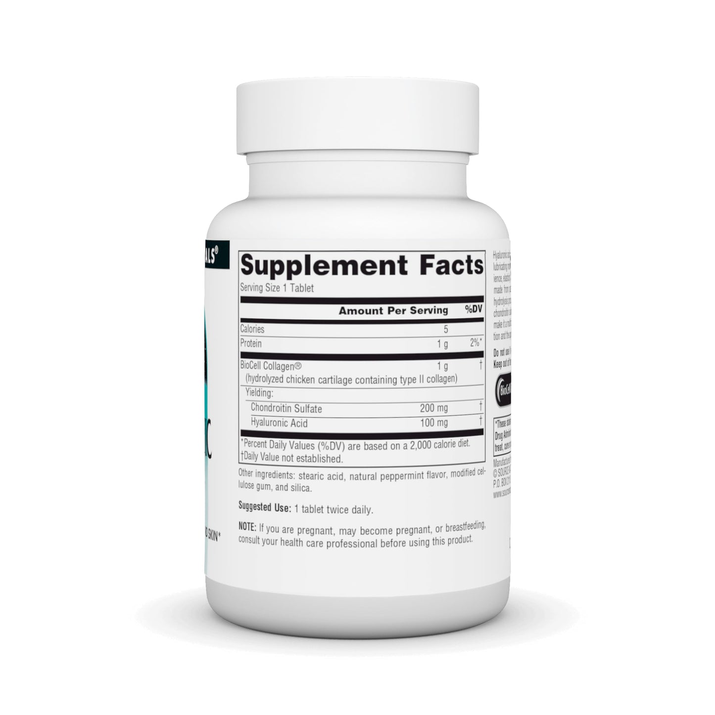 Source Naturals Hyaluronic Acid 100 mg Tablets, 30 Count