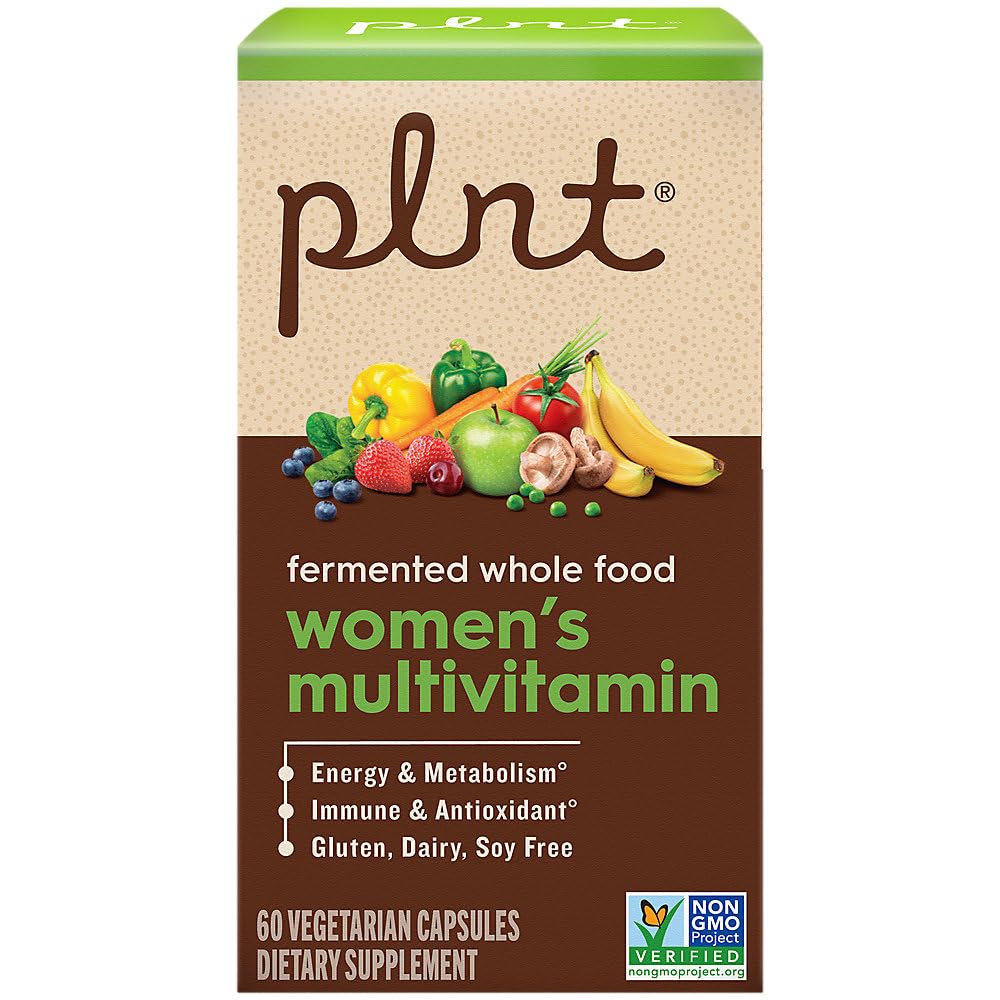 plnt Fermented Whole Food Women's Multivitamin Capsules, 60 Capsules