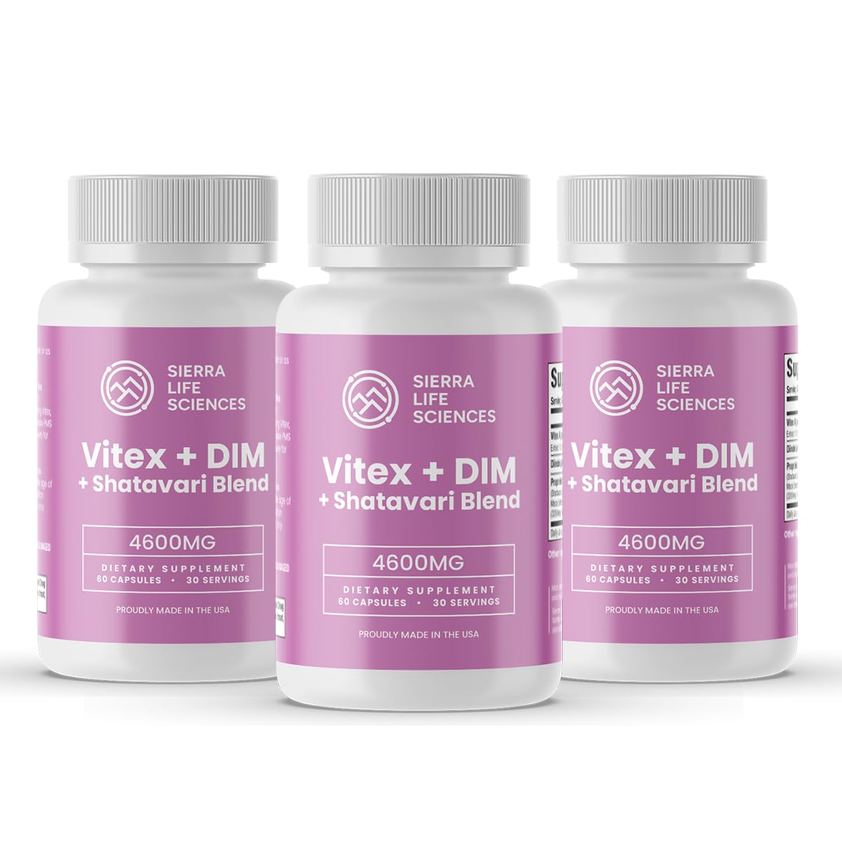 SIERRA LIFE SCIENCES Hormonal Balance Blend for Women, Vitex, DIM, Shatavari + Adaptogenic Support, Capsules, 180