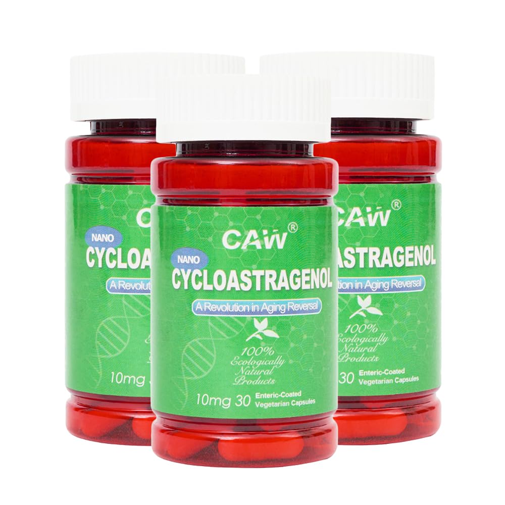 CAW Nano Cycloastragenol 10mg Enteric-Coated Vegetarian Capsules, 90 Capsules