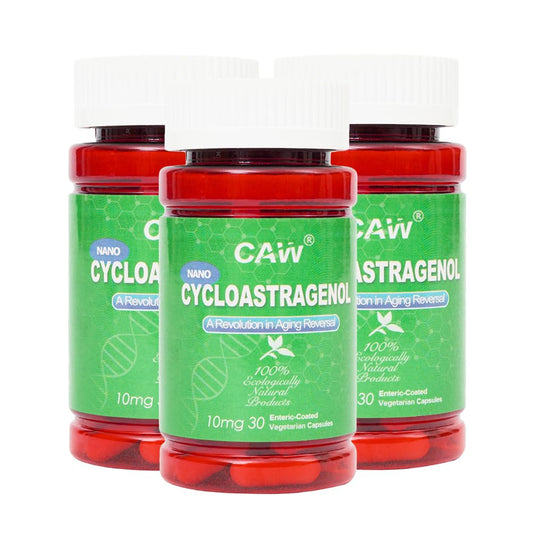 CAW Nano Cycloastragenol 10mg Enteric-Coated Vegetarian Capsules, 90 Capsules