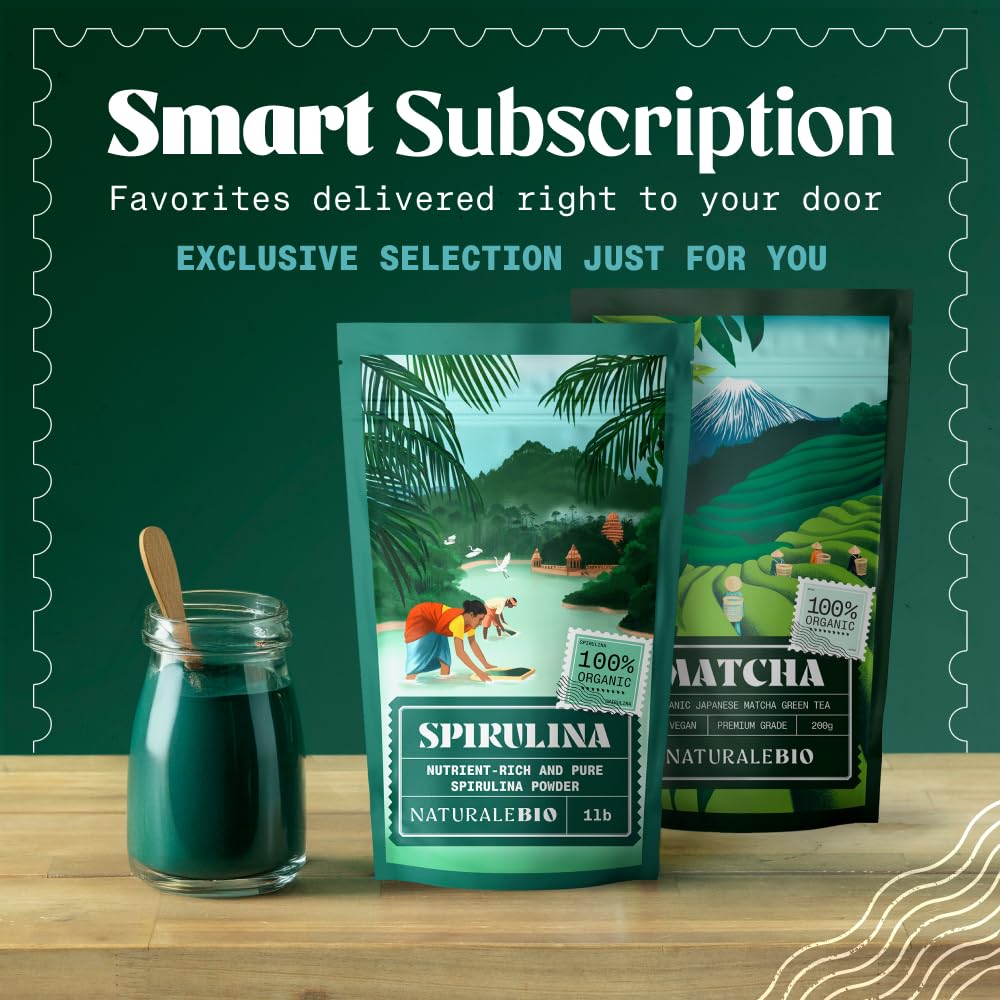 NaturaleBio Spirulina Powder Organic 8 Ounce