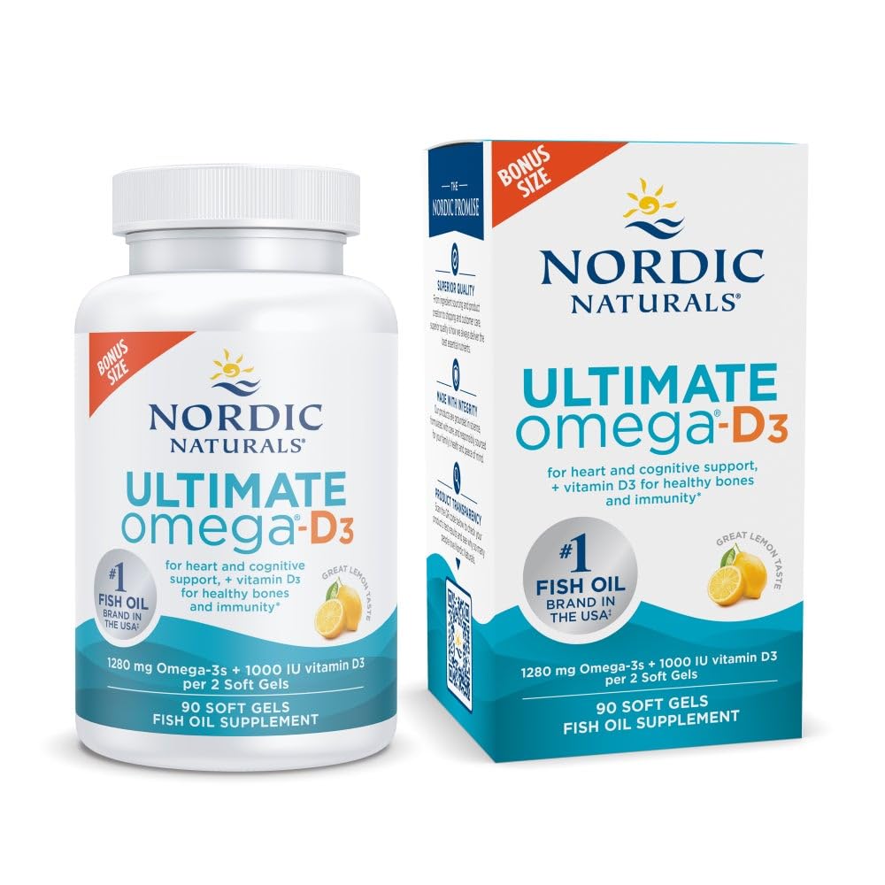 Nordic Naturals Ultimate Omega-D3 Softgels 90 Count