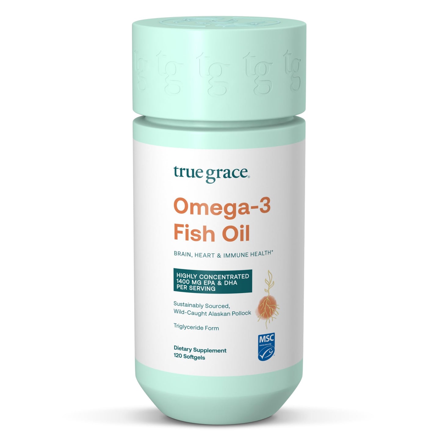 True Grace Omega-3 Fish Oil Softgels 120