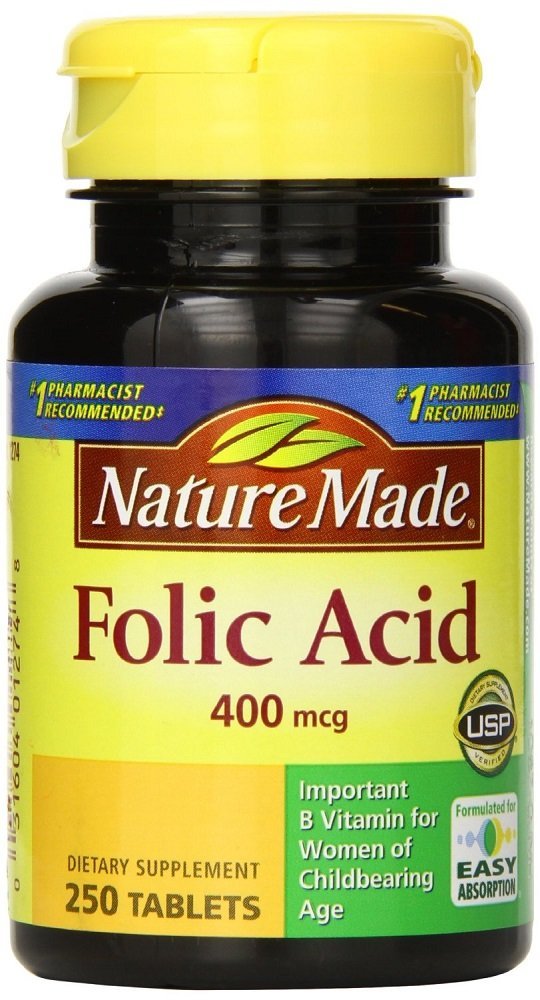 Nature Made Folic Acid 400 mcg Tablet, 1000 Count