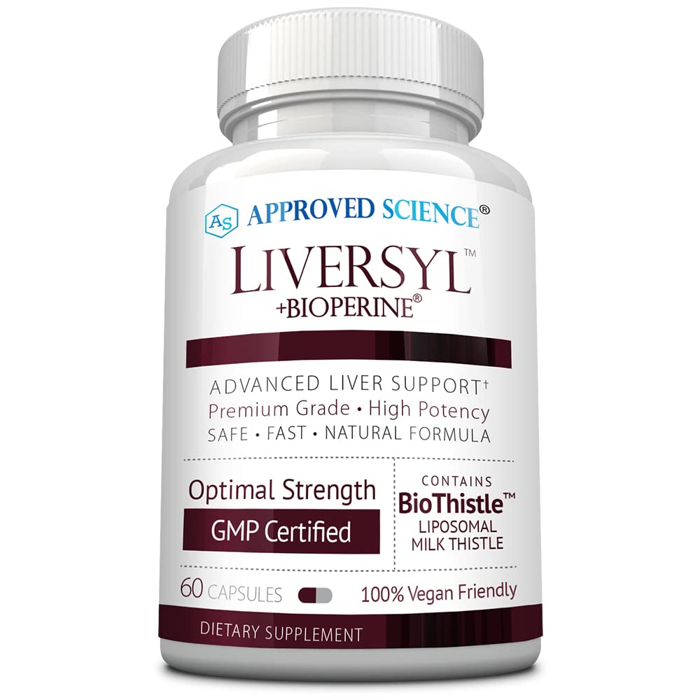 Approved Science Liversyl Milk Thistle, Artichoke Extract, and Bioperine Capsules, 60 Count