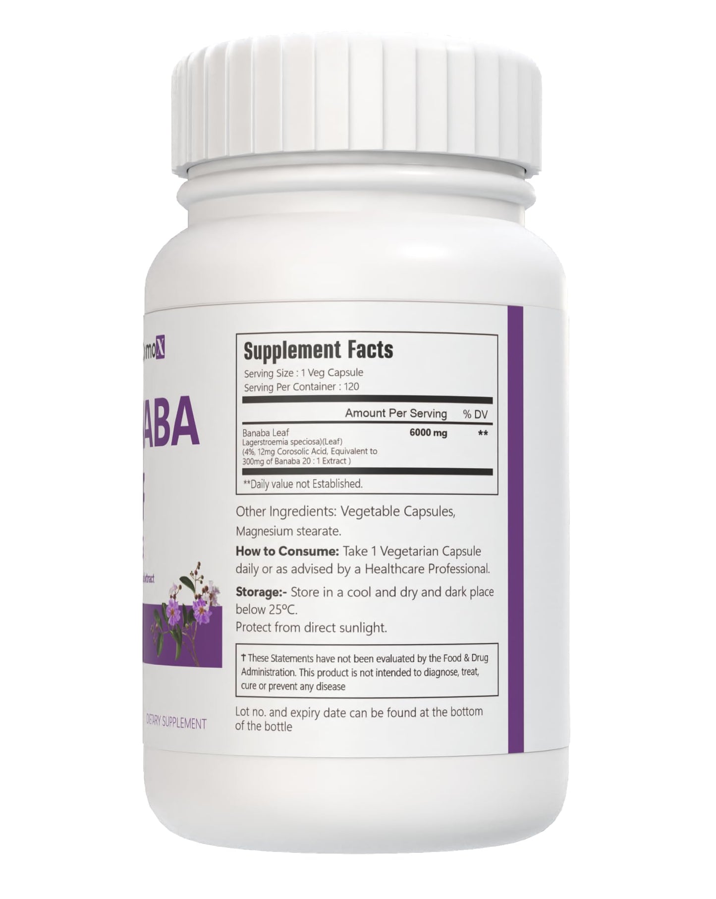 VitaCosmoX Banaba Leaf Extract Capsule 1 Count