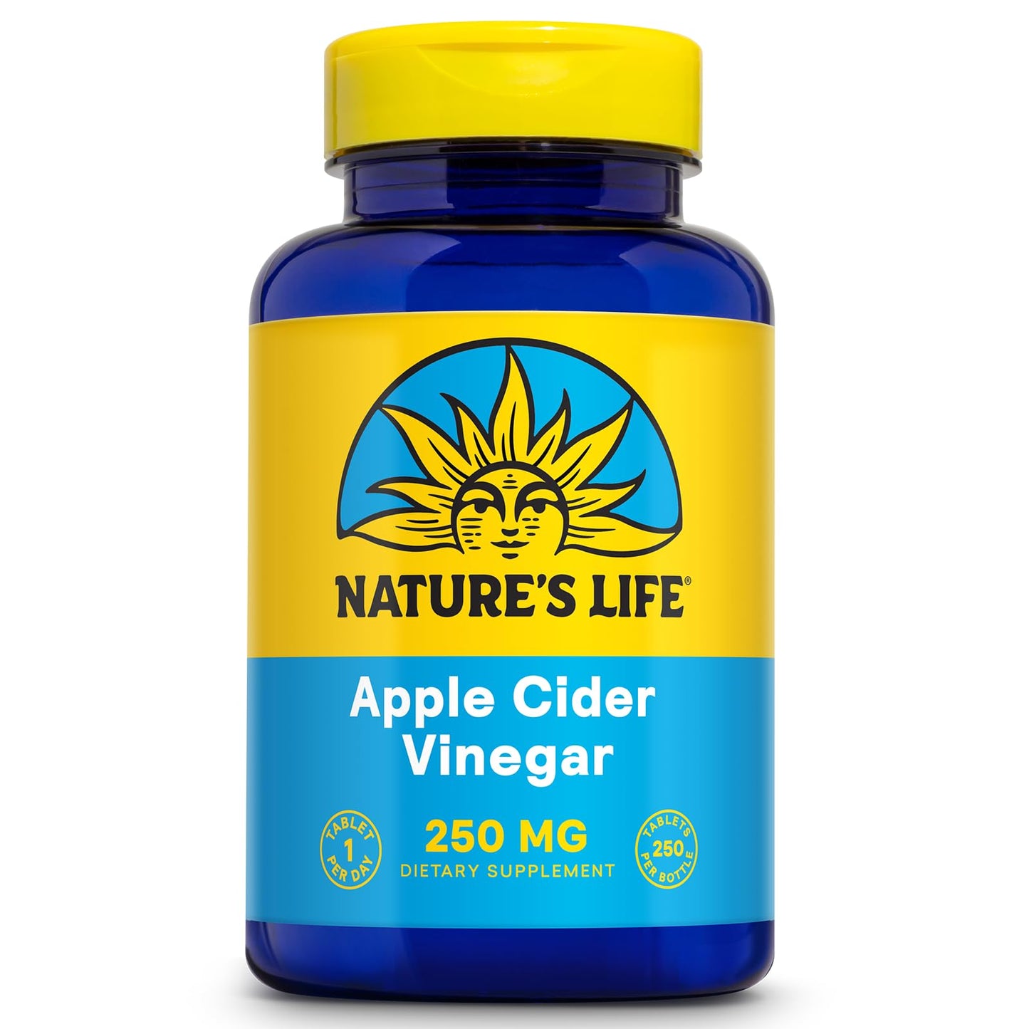 Nature's Life Apple Cider Vinegar Supplements Tablets, 250 Count