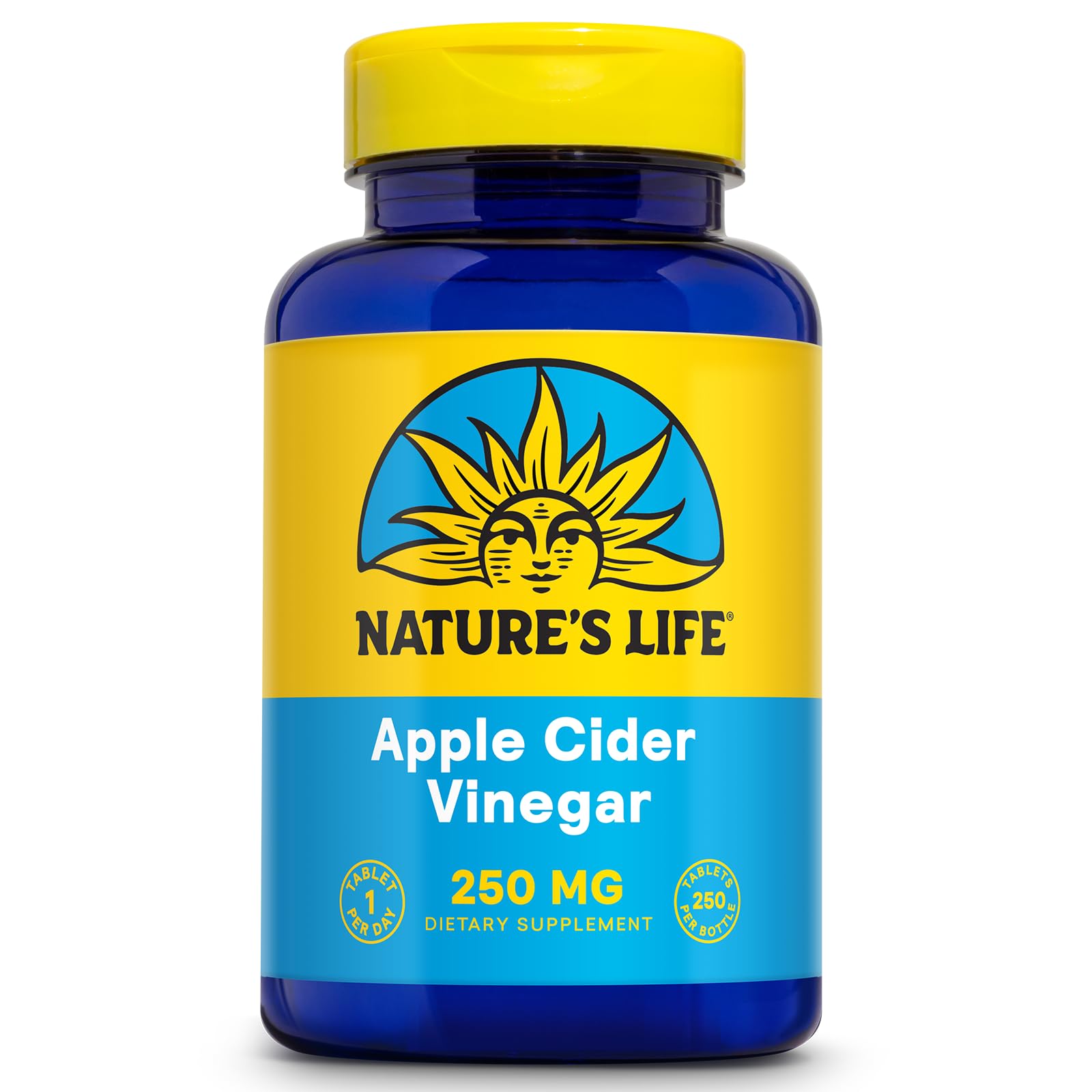 Nature's Life Apple Cider Vinegar Supplements Tablets, 250 Count
