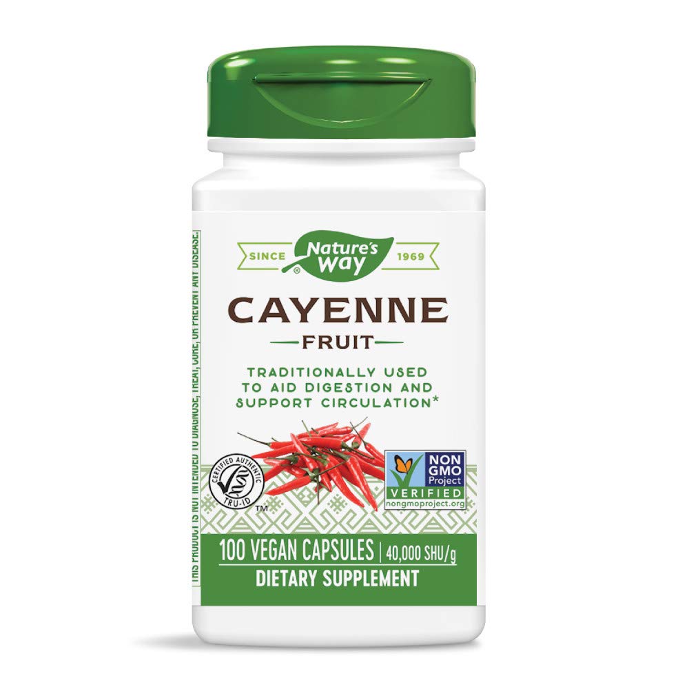 Nature's Way Cayenne Fruit Capsule, 100 Capsules