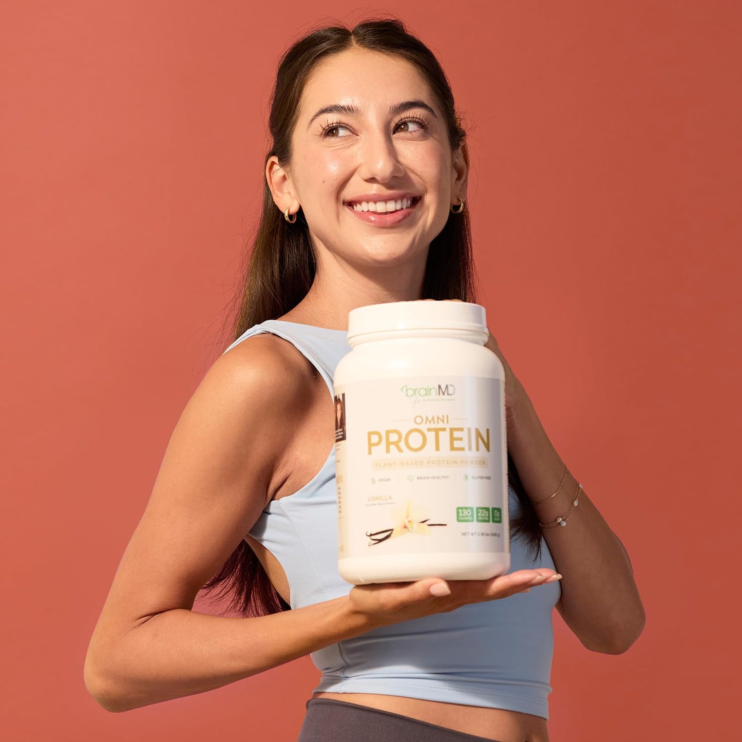 BRAINMD Dr Amen OMNI Protein Vanilla Protein Powder, 38.08 oz