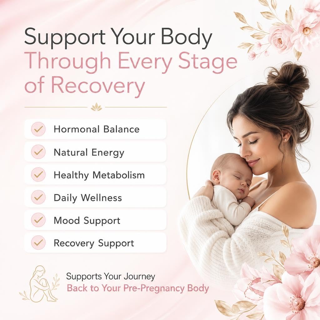 Oxalimama Postpartum Recovery Support Energy, Metabolism & Hormone Balance Capsules, 120 Count