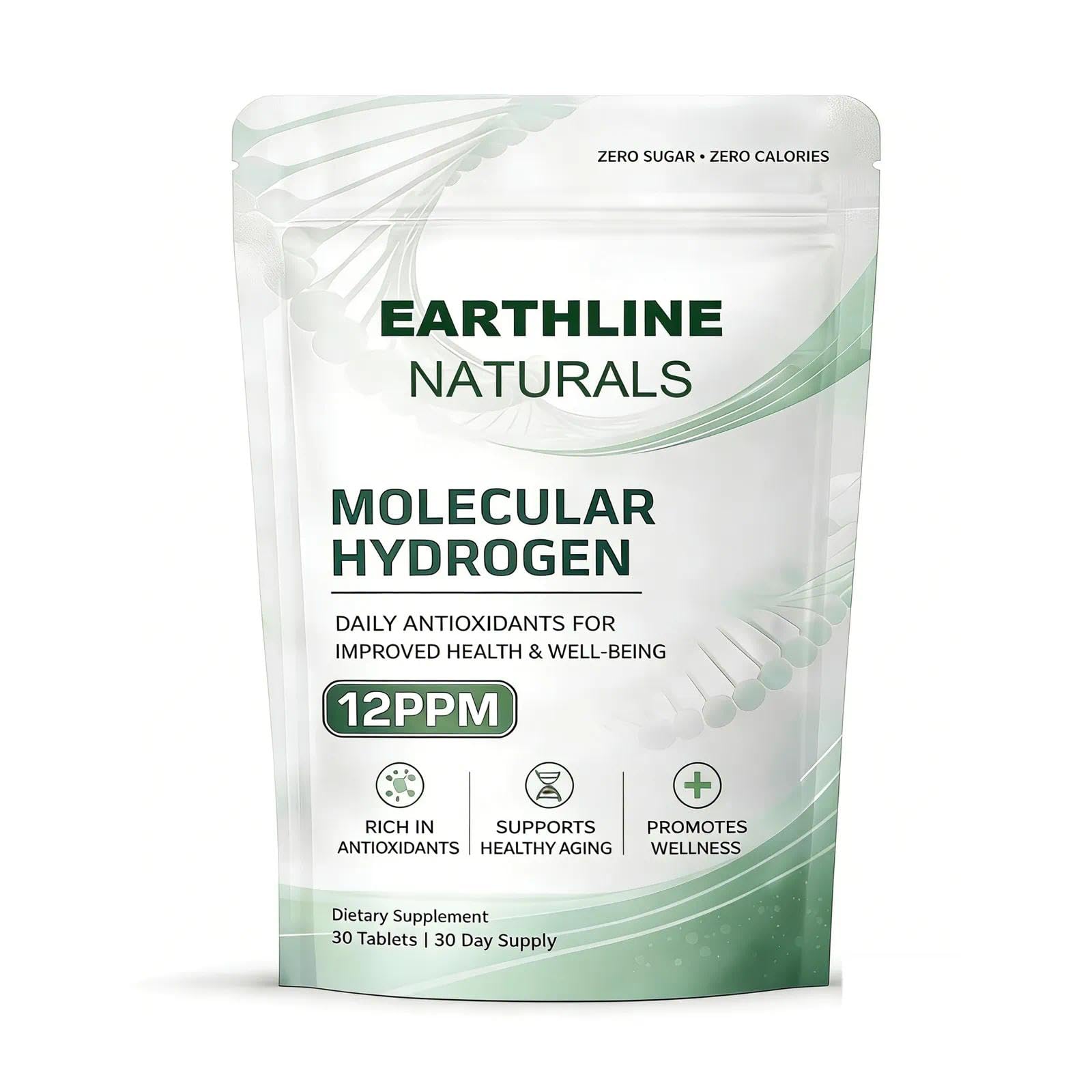 Earthline Naturals Molecular Hydrogen Tablets, 30 Tablets