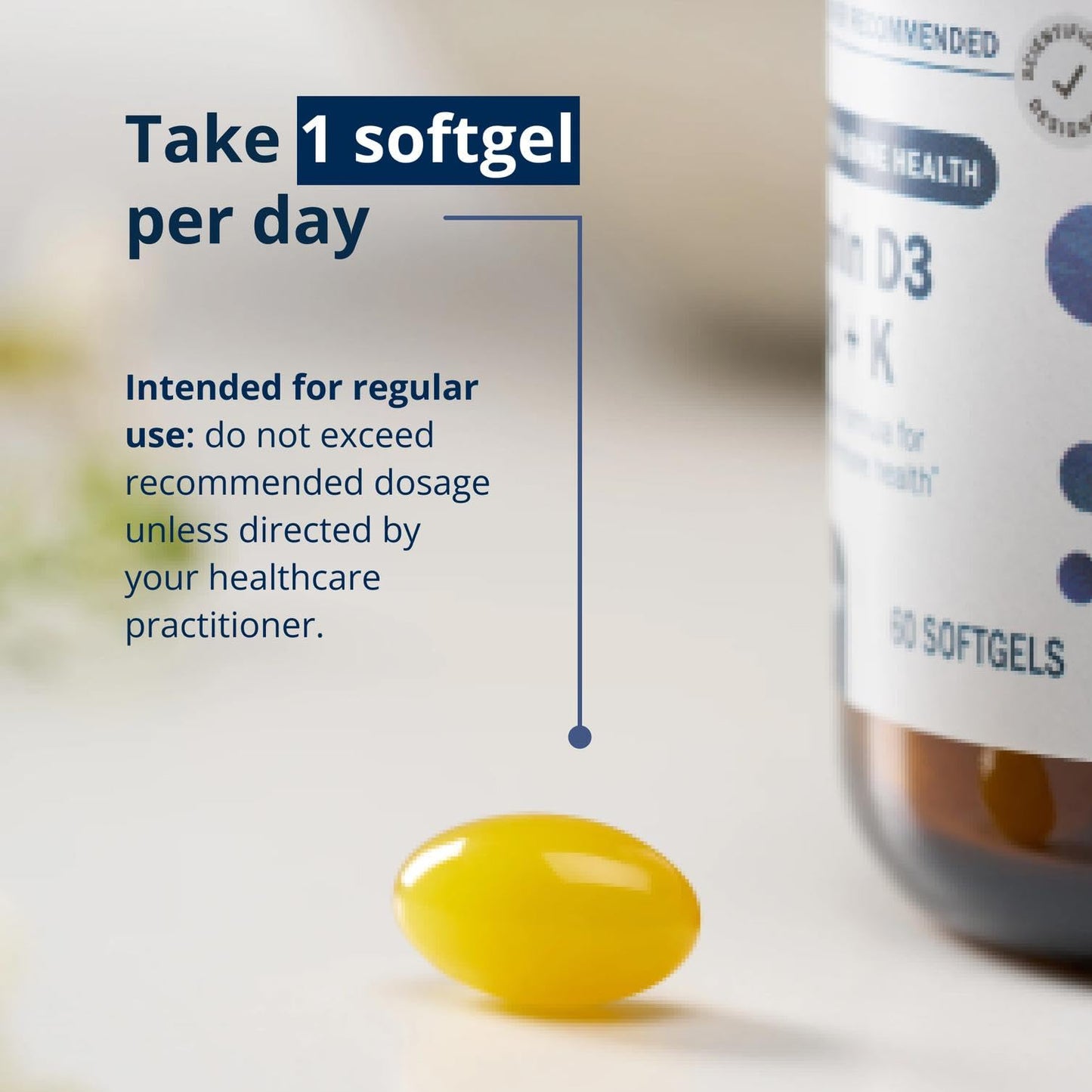 Metagenics Vitamin D3 and Vitamin K2 10,000 IU with MK-7- Vitamin D3 with K2 for Immune Support, Bone & Heart Health-Non-GMO, Gluten-Free-60 Softgels