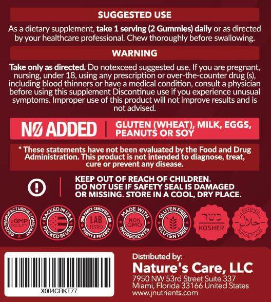 Just Nutrients Shilajit 10,000mg Gummies, 60 Count