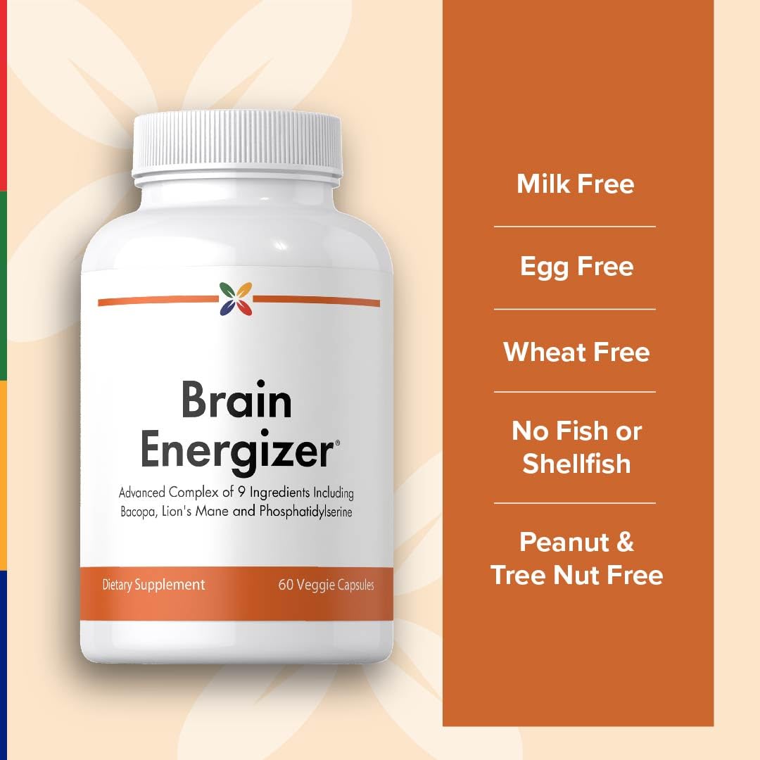 Stop Aging Now Brain Supplement Complex with Ginkgo Biloba, Lion's Mane, Bacopa, and DMAE 60 Capsules