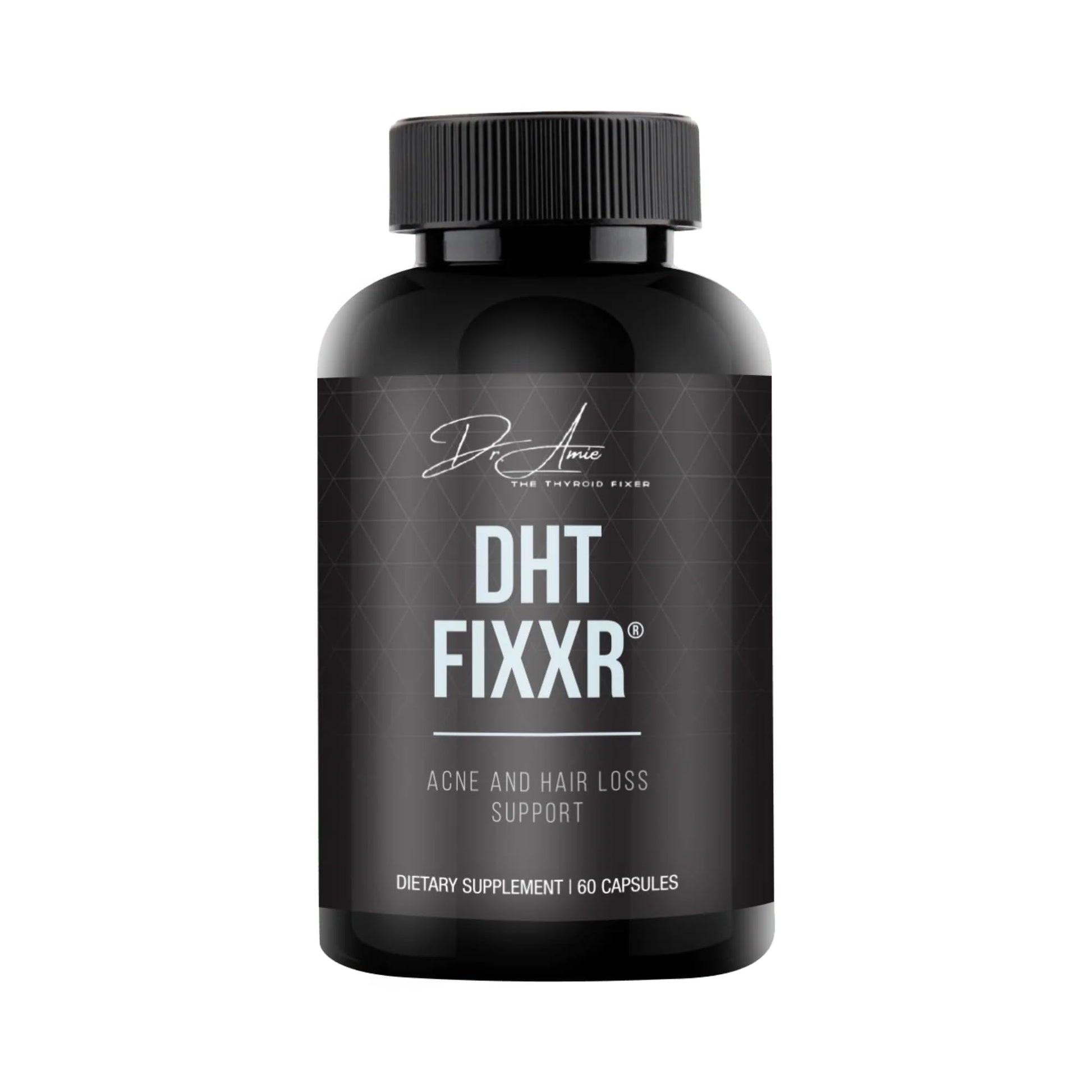 Fixxr DHT Support by Dr. Amie with Saw Palmetto and Nettles Acne and Hair Loss Support, 60 Capsules