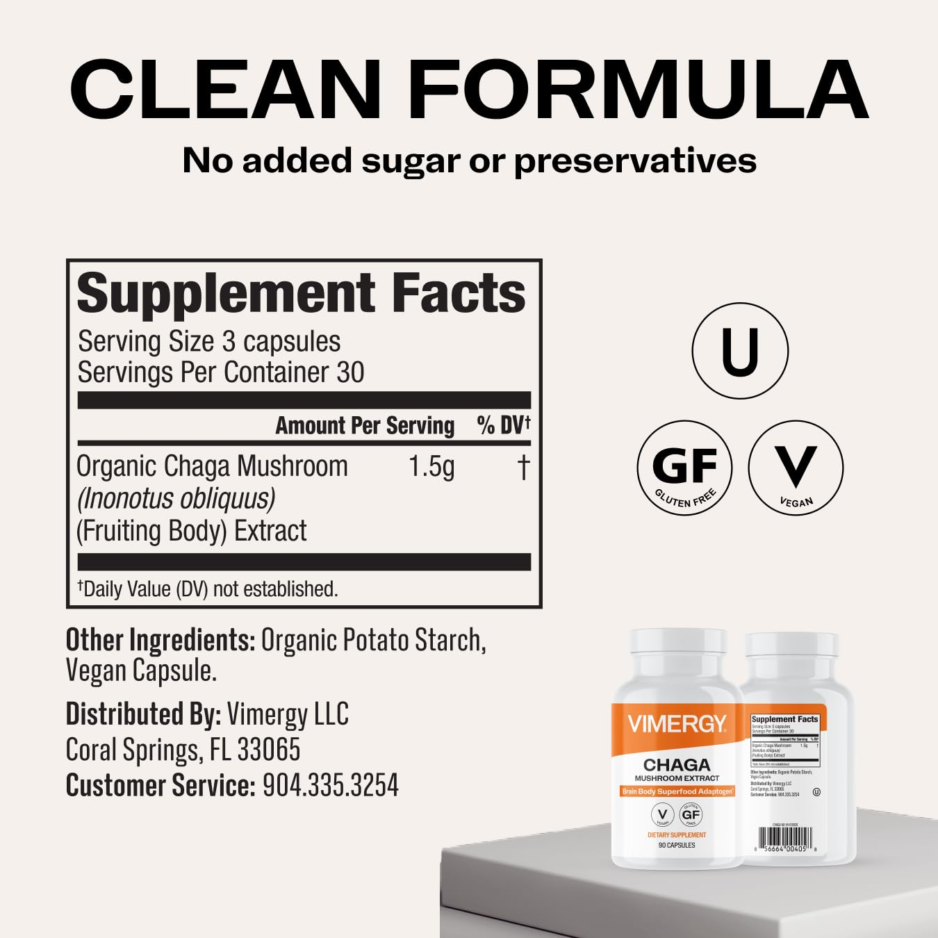 Vimergy Chaga Capsules 90 Count