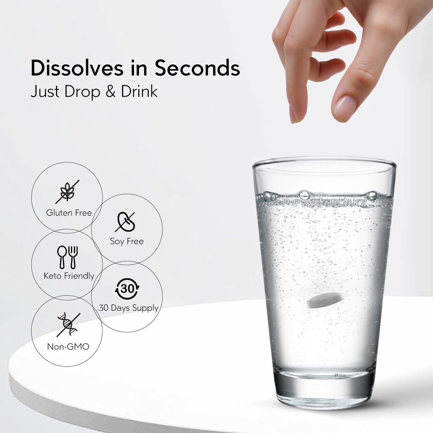 PEPAX Molecular Hydrogen Water Tablets with Magnesium, 90 Tablets