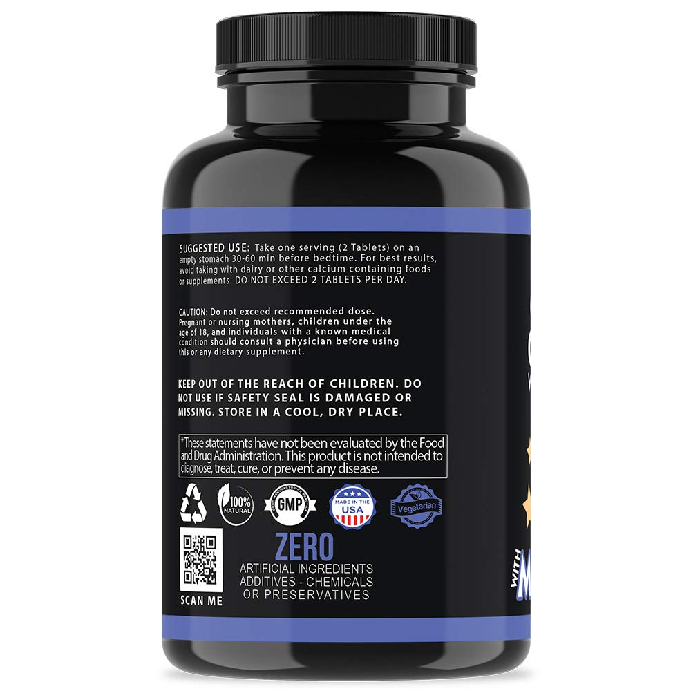 Angry Supplements Garcinia Cambogia PM Weight Loss Sleep Support with Valerian Root & Melatonin, Tablet, 60 Count
