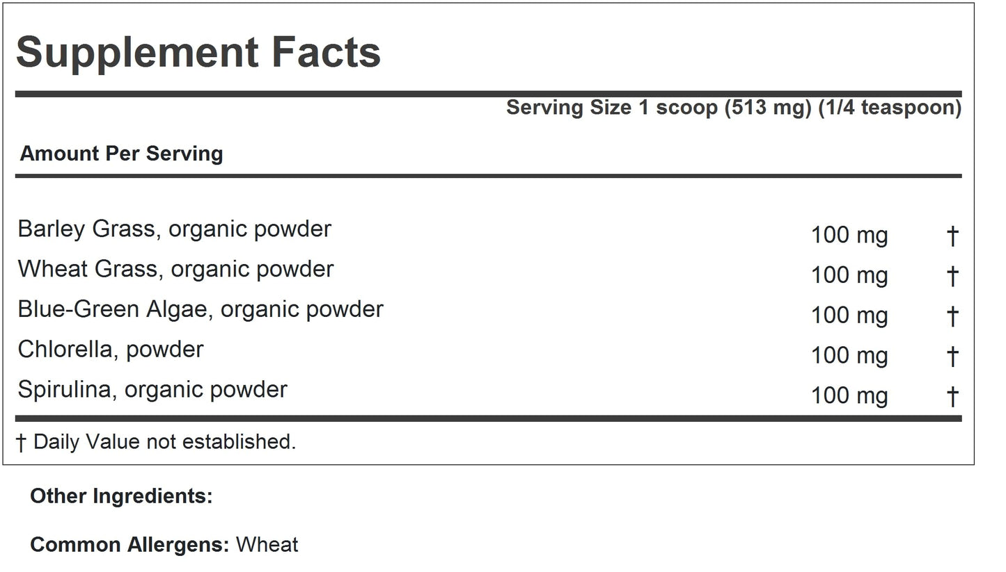 ANDREW LESSMAN Green Foods Complex Powder, 600 Servings