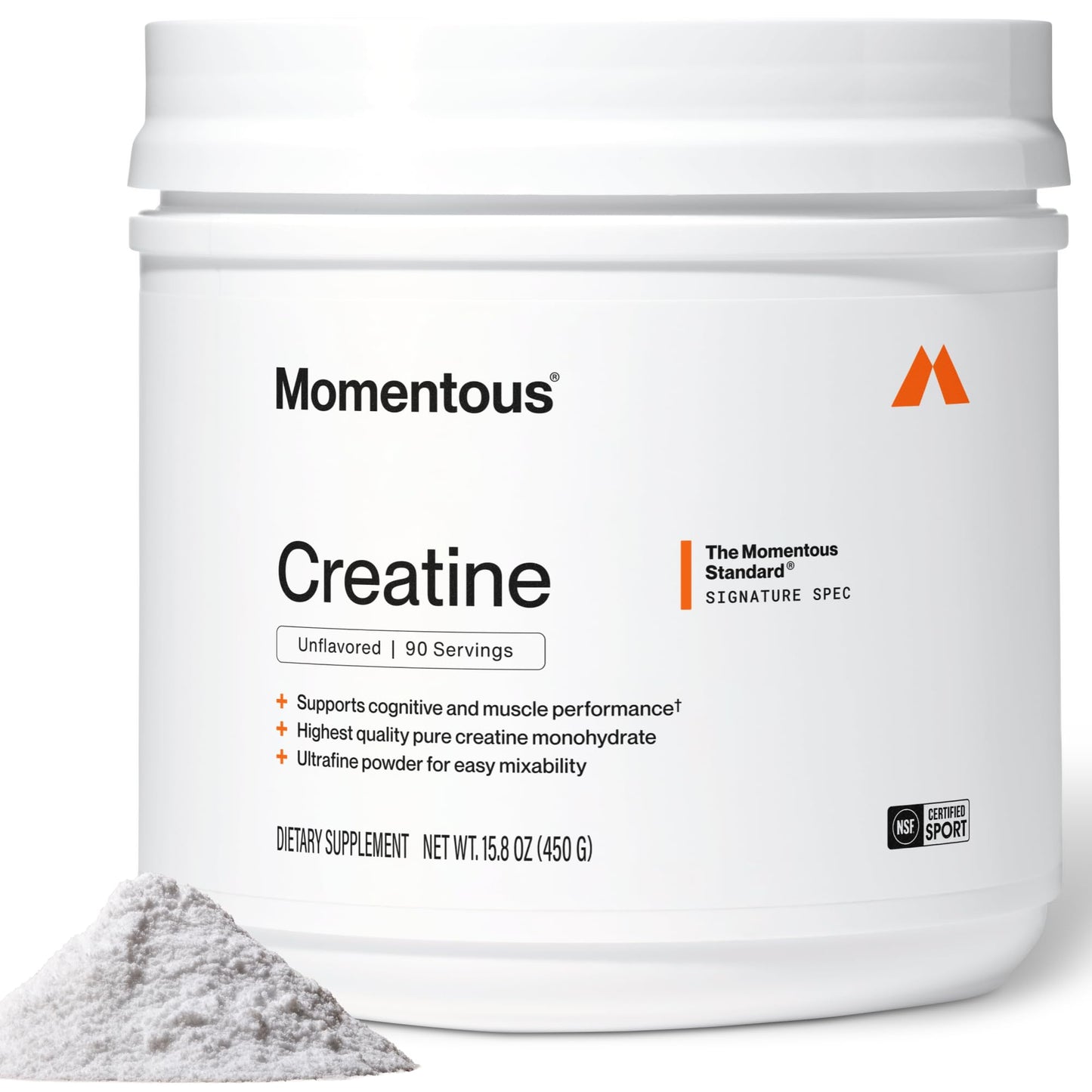 Momentous Creatine Monohydrate Powder, 90 Servings