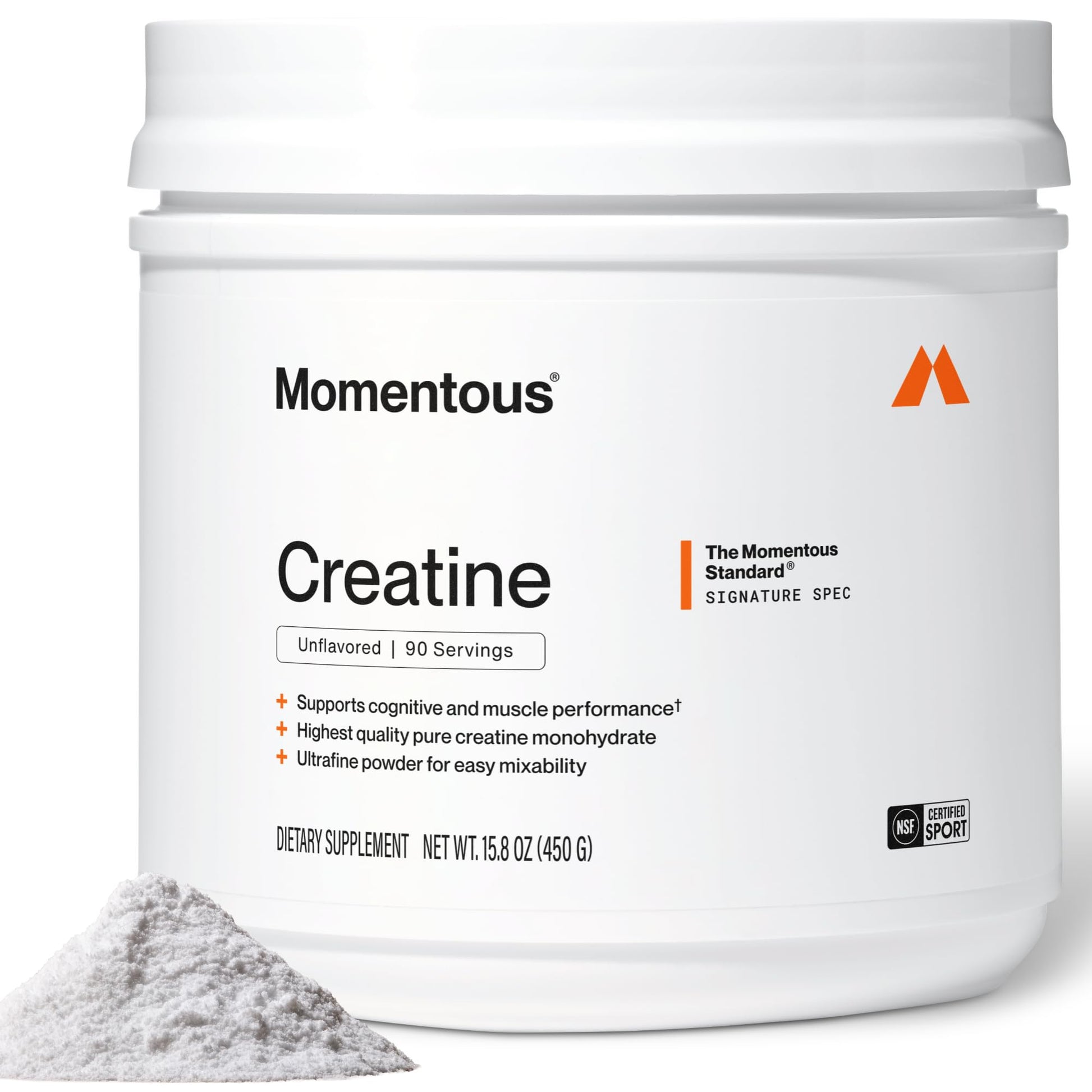 Momentous Creatine Monohydrate Powder, 90 Servings