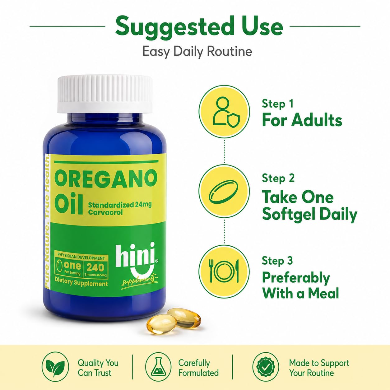 HINI Oregano Oil Softgels 240 Count