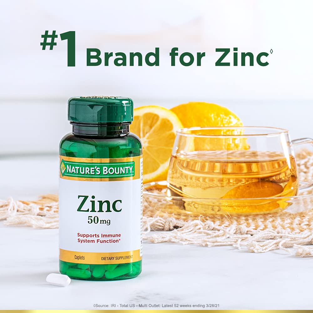 Nature's Bounty Zinc 50 mg Capsule, 200 Count