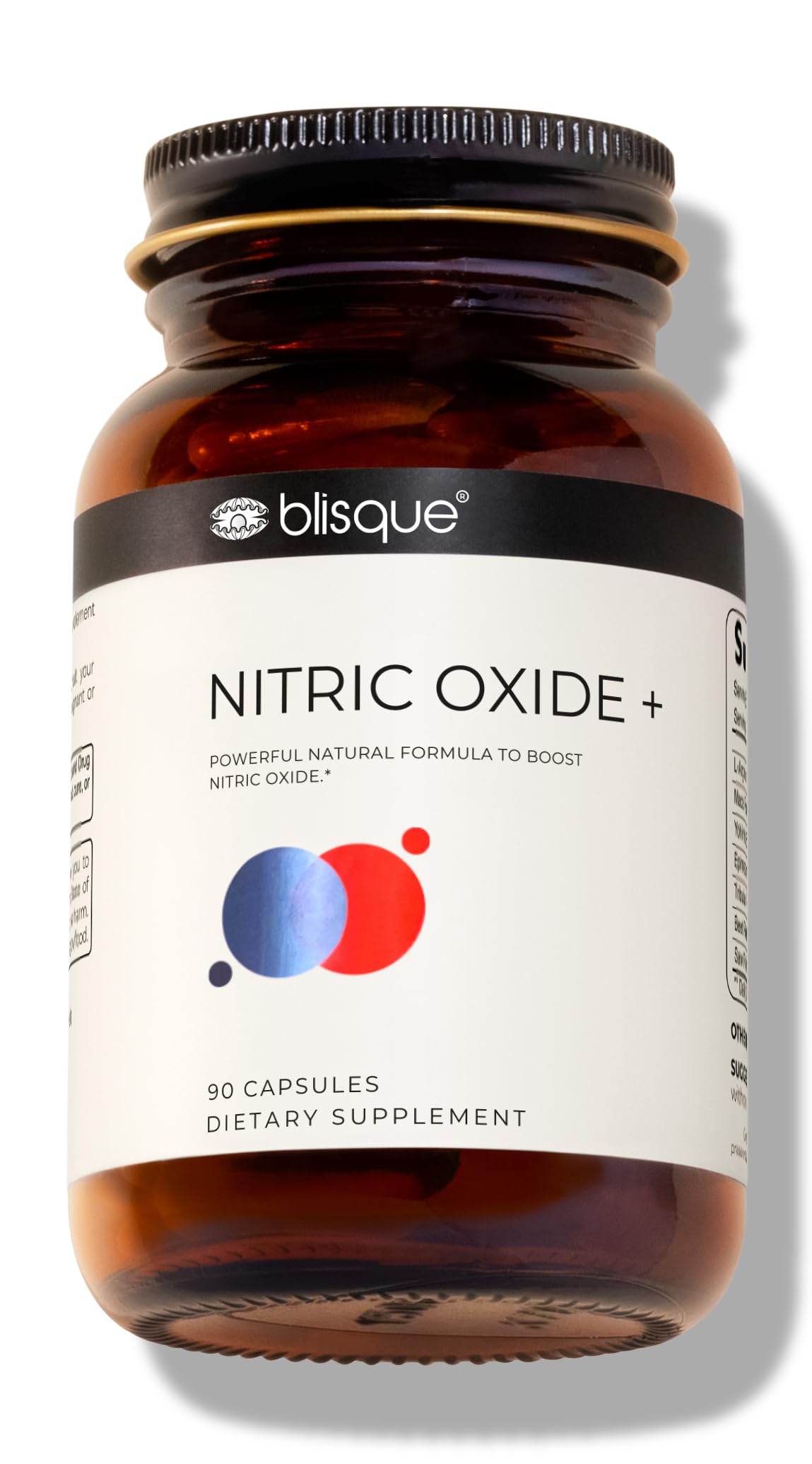 Blisque Natural Nitric Oxide Booster Supplement Capsules, 90 Count