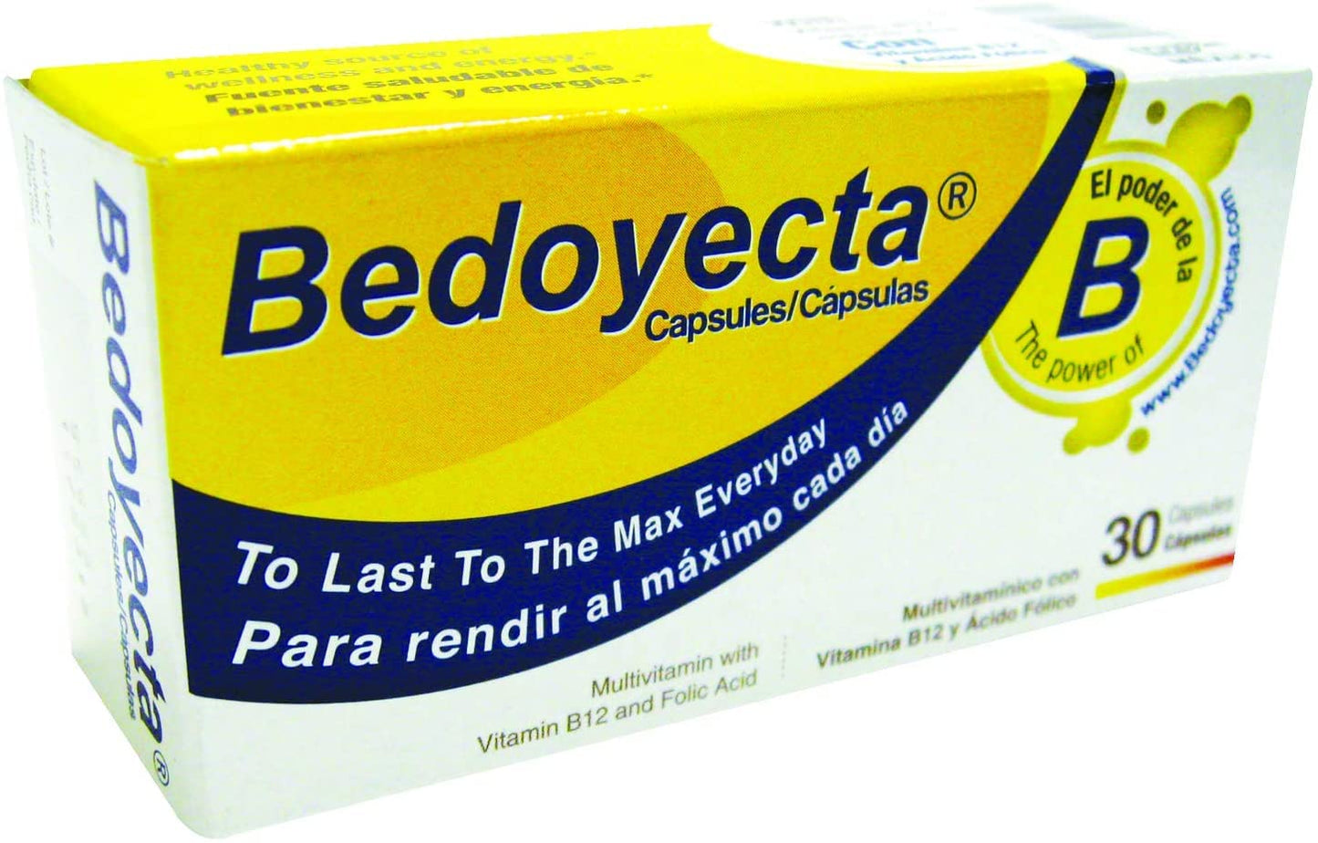 Bedoyecta B-Complex Multi Vitamin Capsule, 30 Count