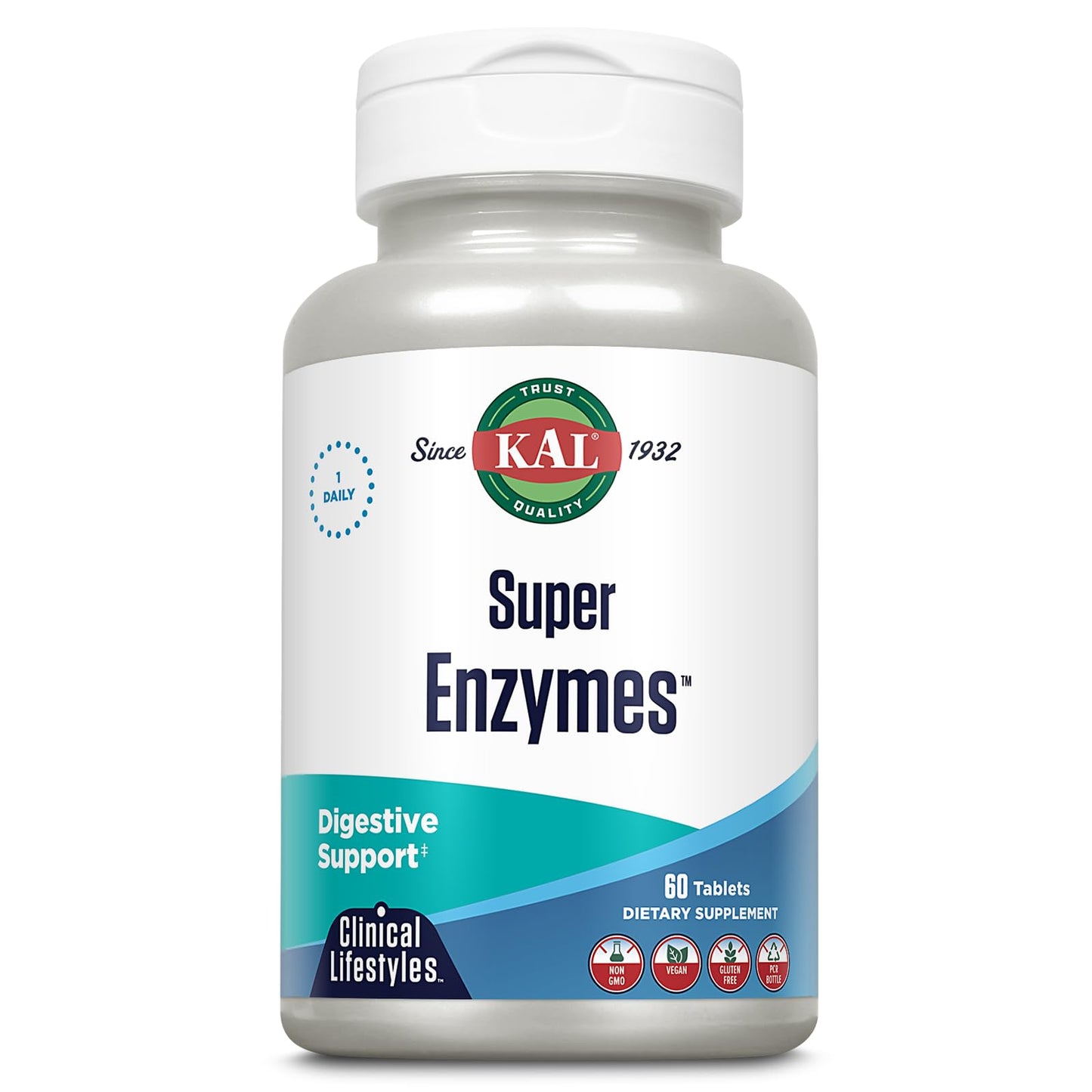 KAL Super Enzymes Tablets, 60 Count