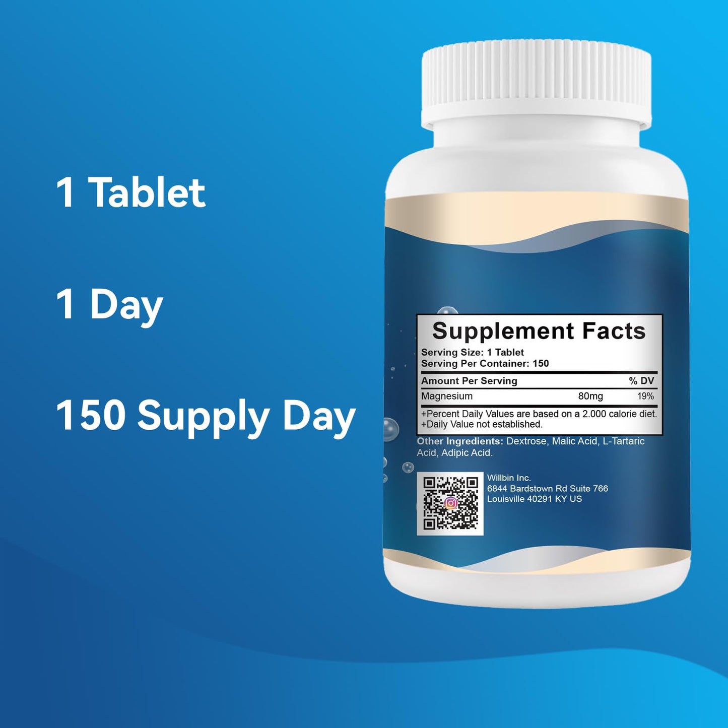 Willbin Hydrogen Water Tablets 150 Tablets