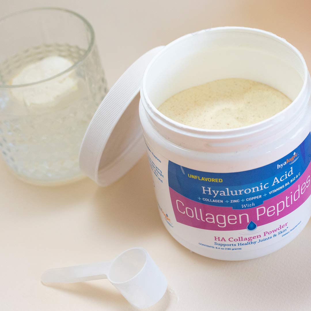 Hyalogic Hyaluronic Acid Collagen Peptides Powder 6.4 oz