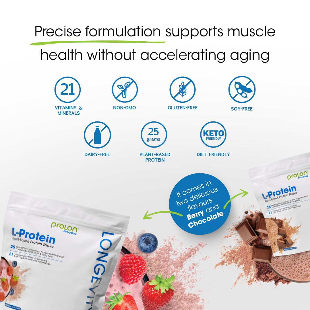 Prolon Longevity Plant Based Protein Powder Protein Powder 12 Packets
