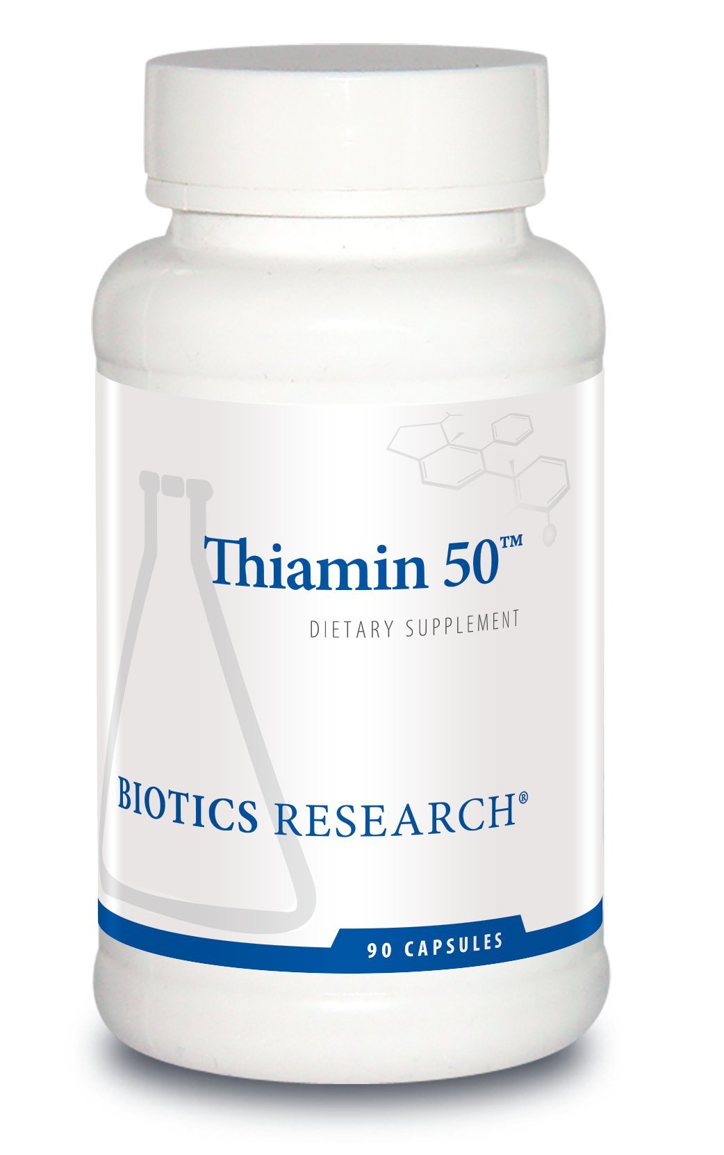 Biotics Research Thiamin 50 mg Capsules, 90 Count