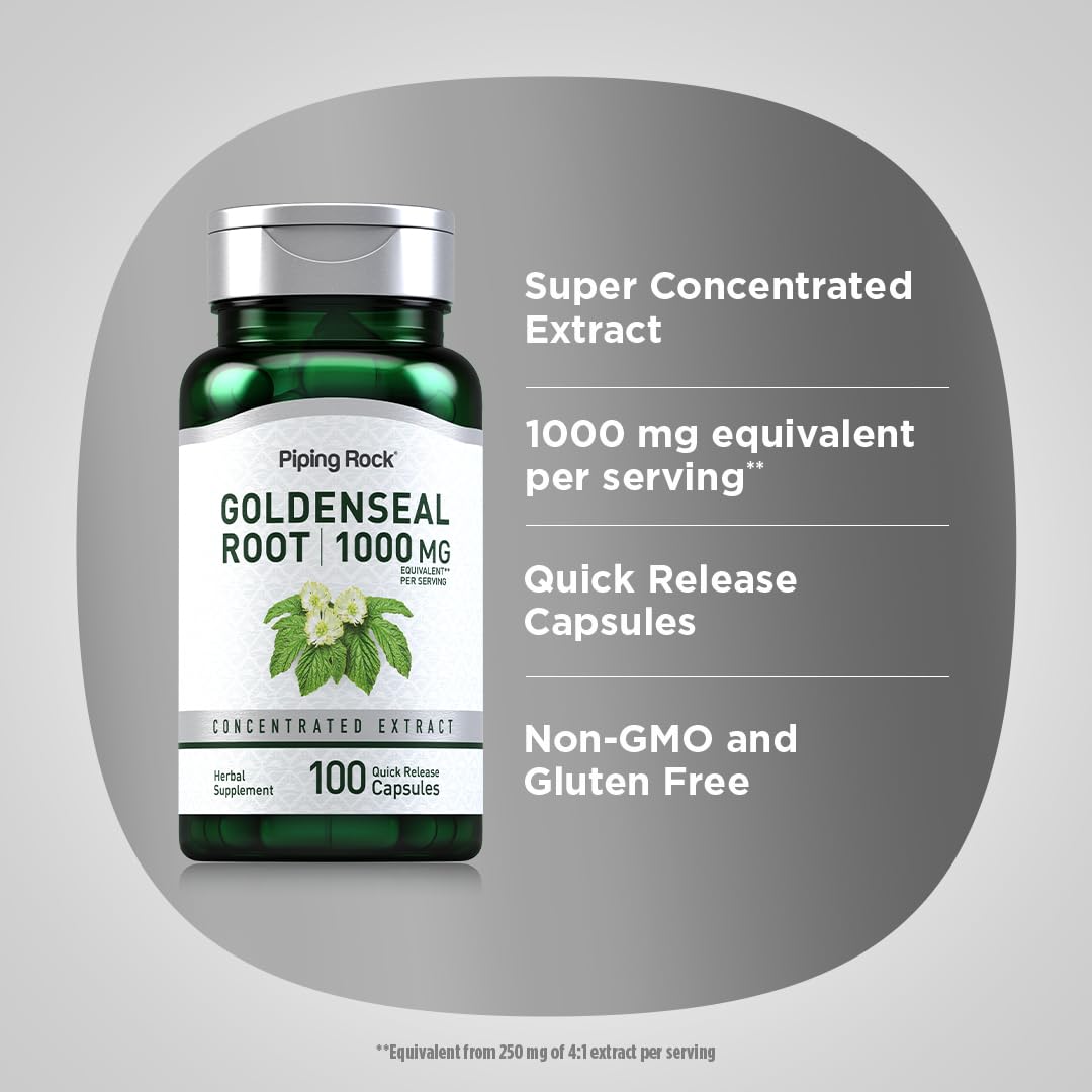 Piping Rock Goldenseal Root Capsules, 100