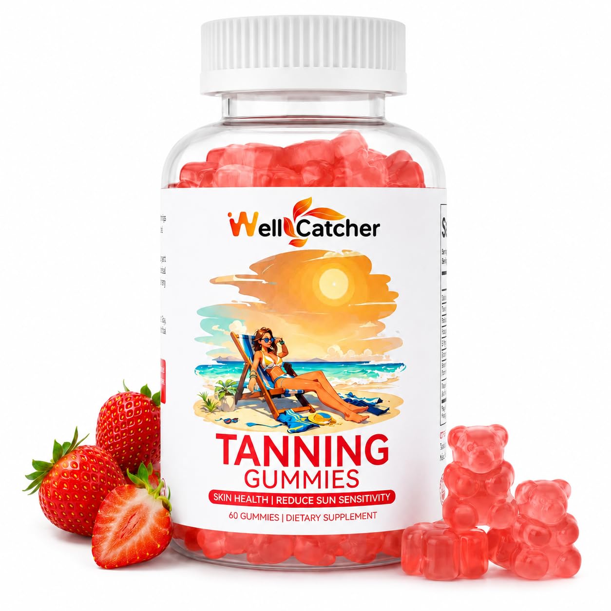 Wellcatcher Tanning Gummies 60 Count
