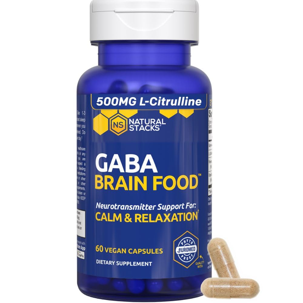 NATURAL STACKS Dopamine & GABA Brain Food Bundle Capsules 60