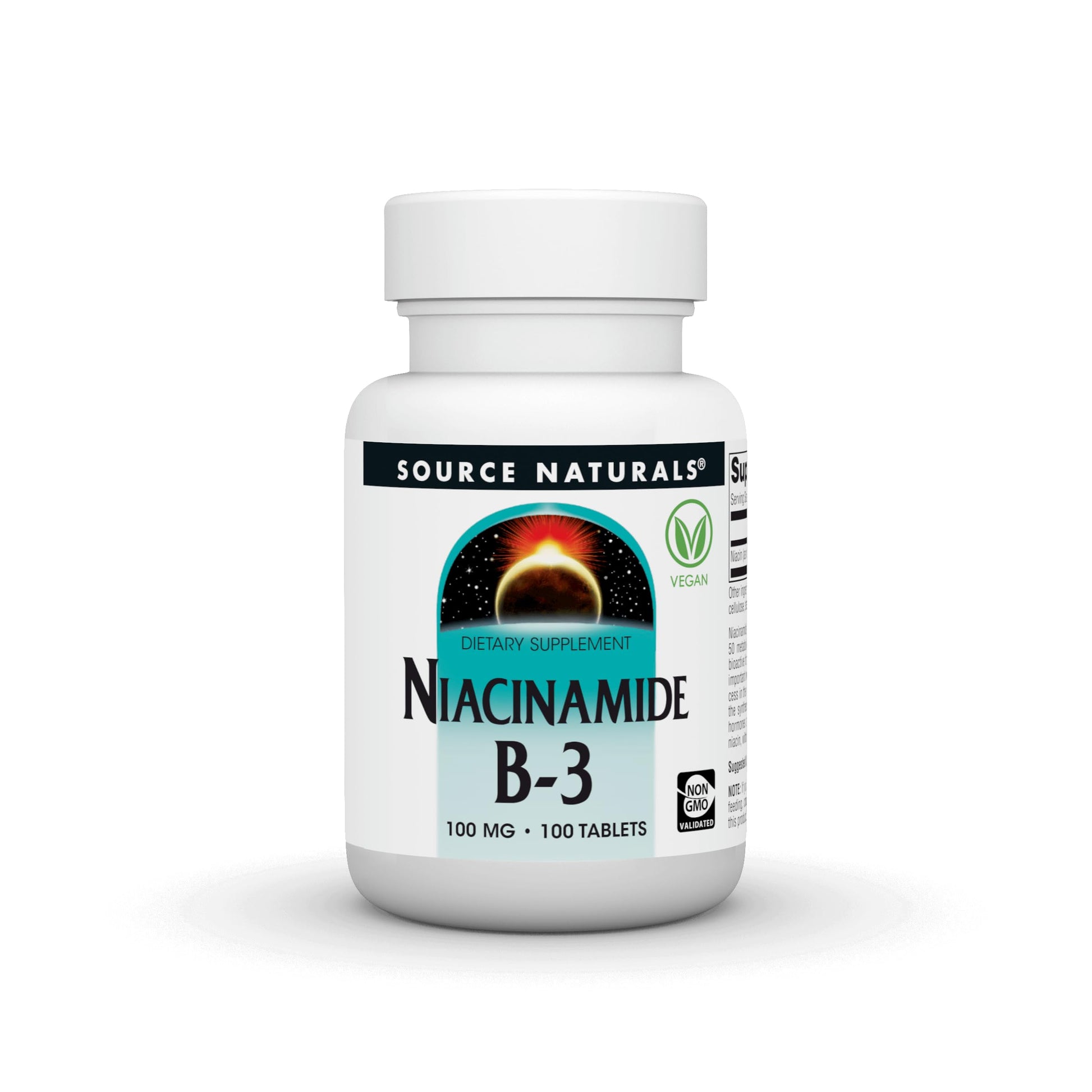 Source Naturals Niacinamide B-3 100 mg Tablet, 100 Count