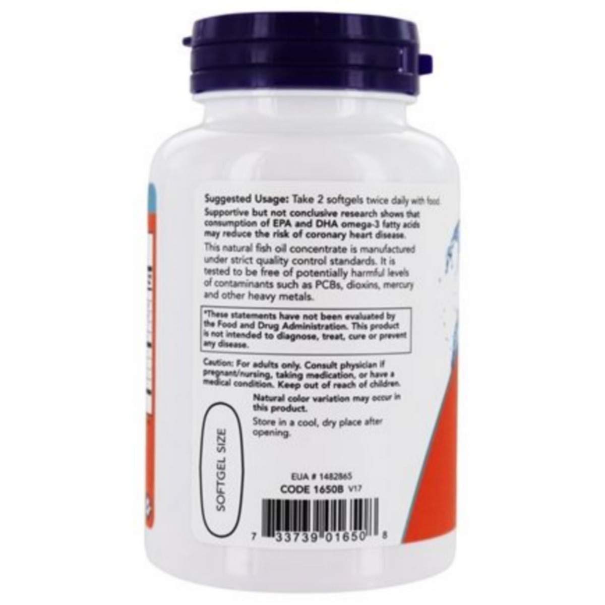 NOW Foods Omega-3 Fish Oil Softgels, 1,000 mg, 100 Softgels