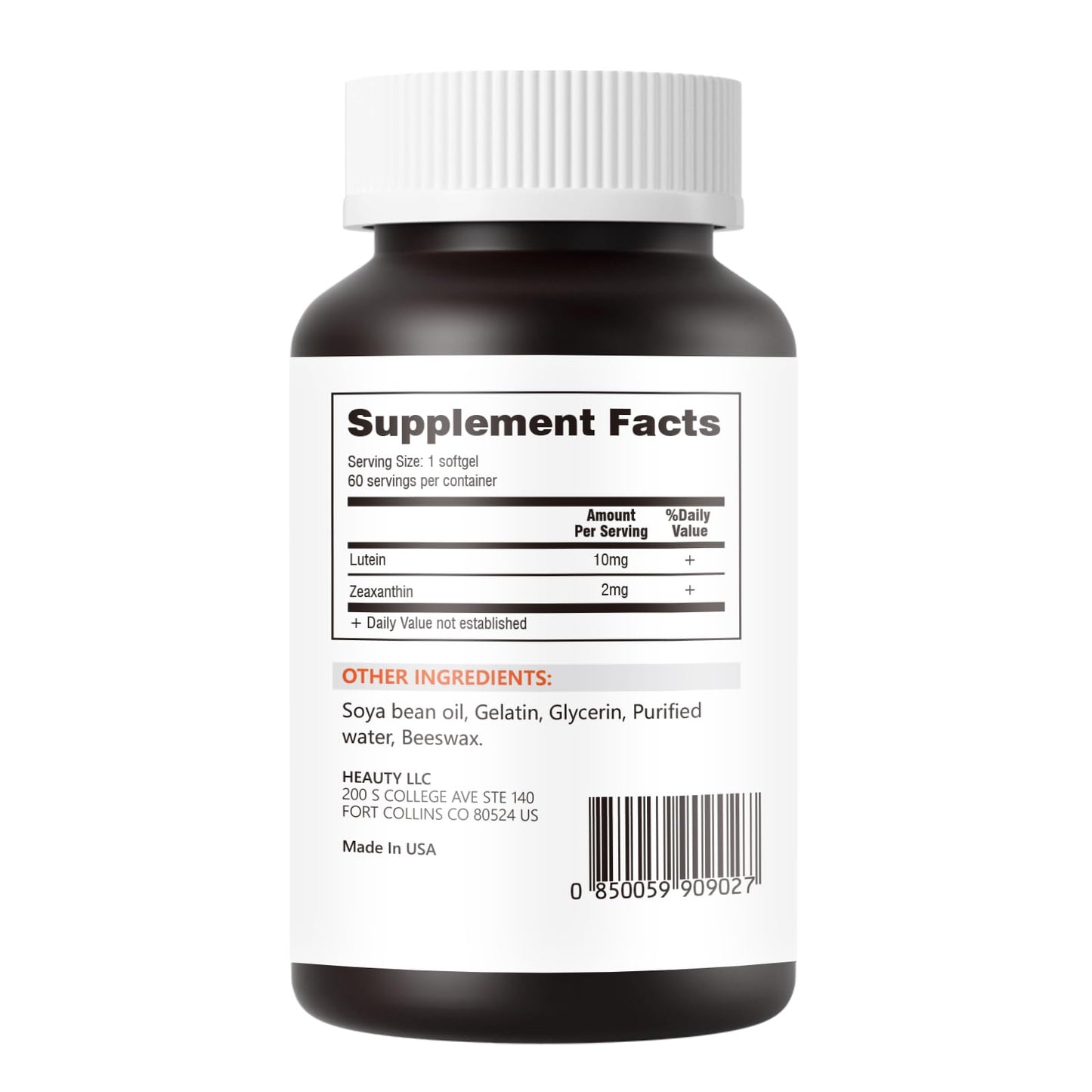 Ciyive Lutein and Zeaxanthin Vitamin Dietary Fiber Supplement Capsule 60 Count