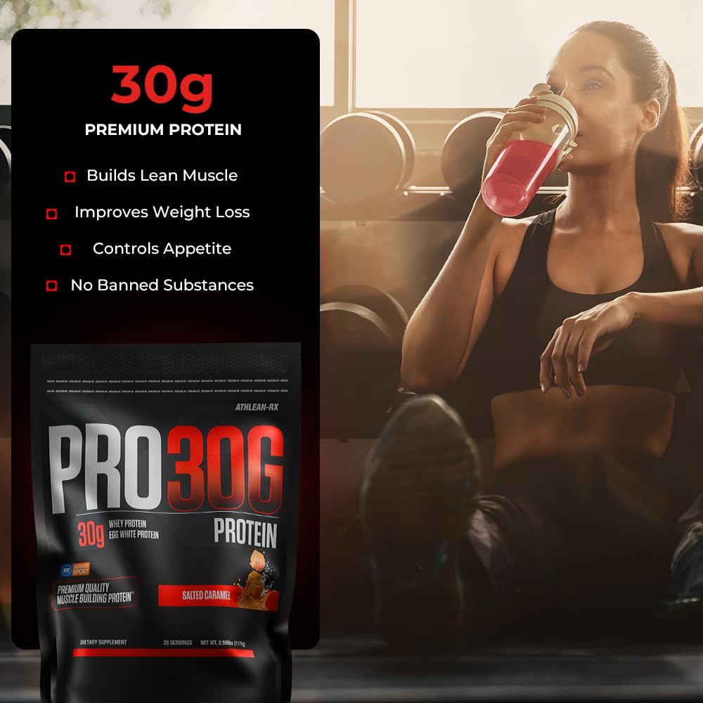 ATHLEAN-RX PRO-30G Premium Whey Protein Isolate Powder, Belgian Maple Waffle, Gluten-Free, Low Sugar, 2.78 lb