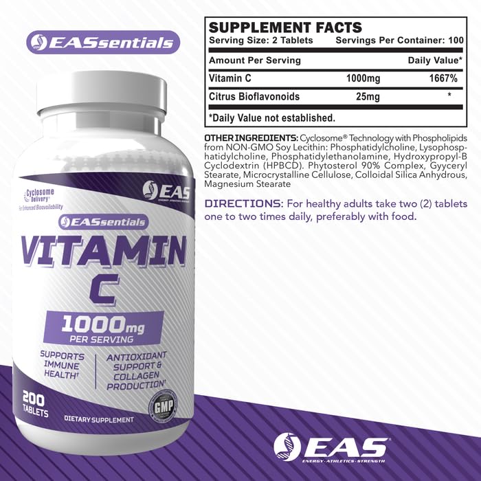 EAS Vitamin C 1000mg Tablet, 200 Tablets