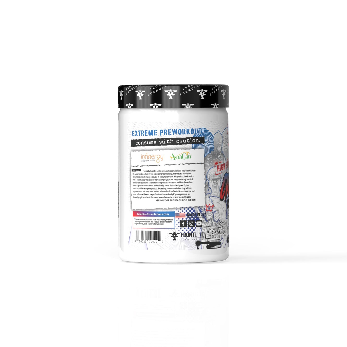 FRONTLINE FORMULATIONS Crucible V2 Pre Workout Powder Blue Cherry 10.58 oz