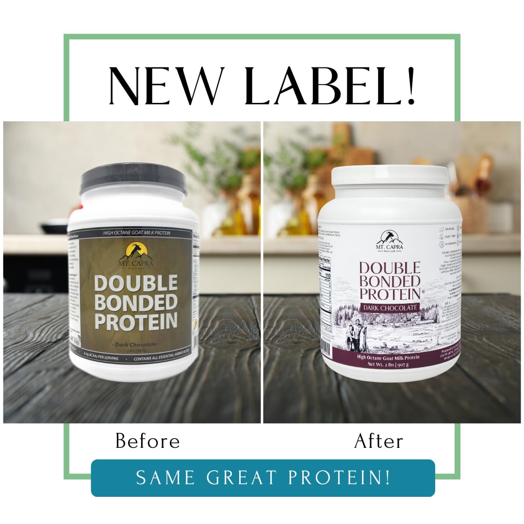 MT. CAPRA SINCE 1928 Double Bonded Protein Dark Chocolate Whey Protein Powder 32