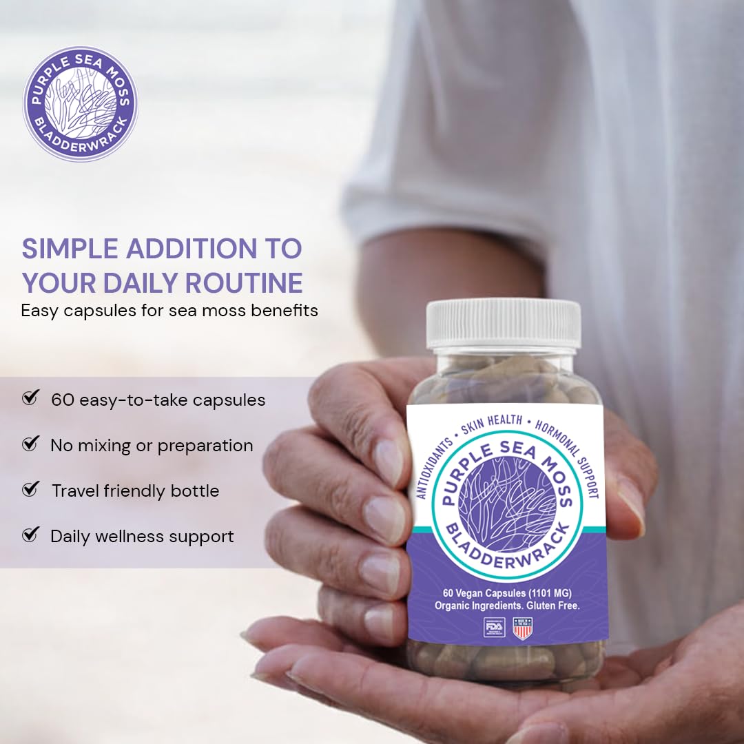 BocaHeal Purple Sea Moss + Bladderwrack Capsules 60 Count