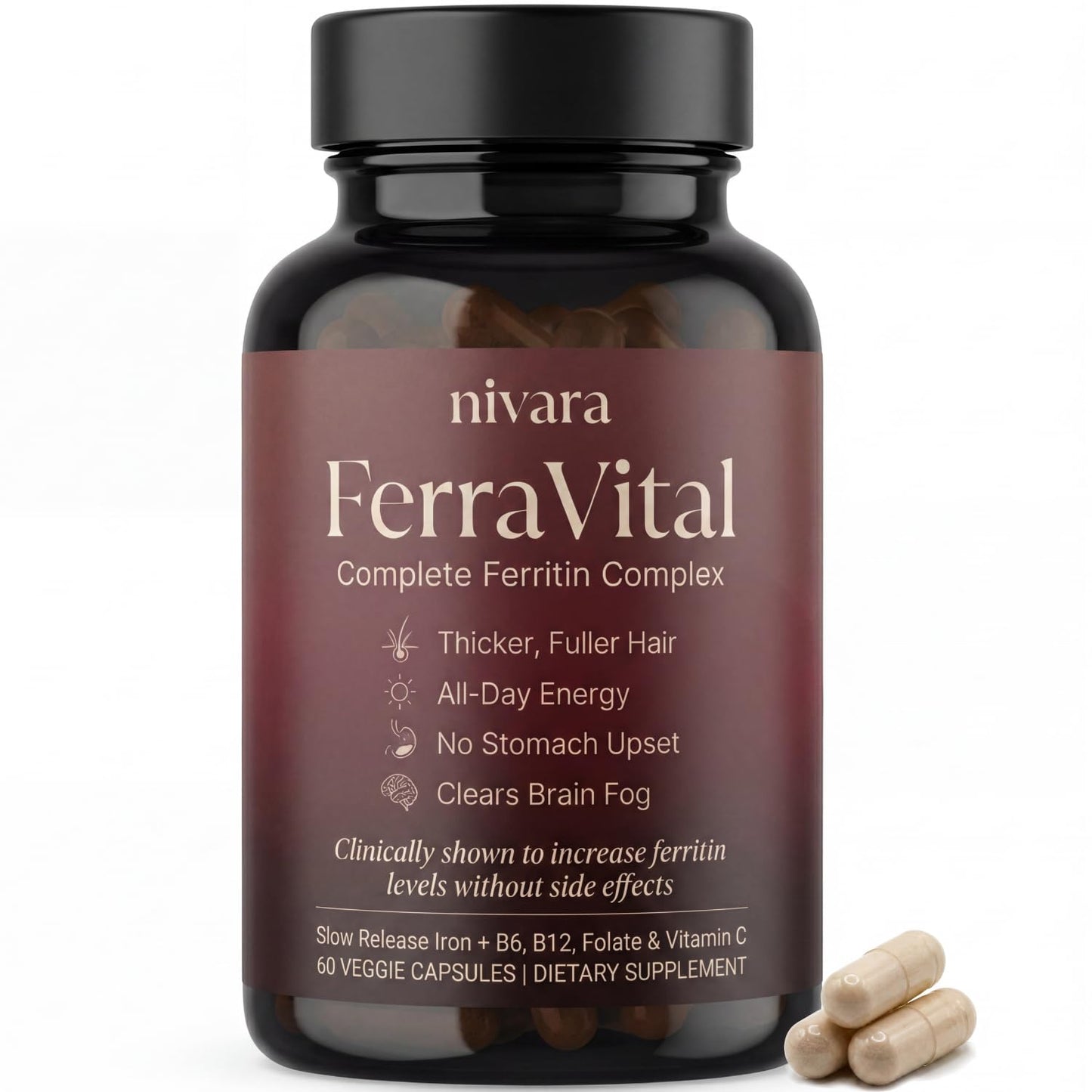 Nivara FerraVital Ferritin Complex Capsule, 60 Capsules
