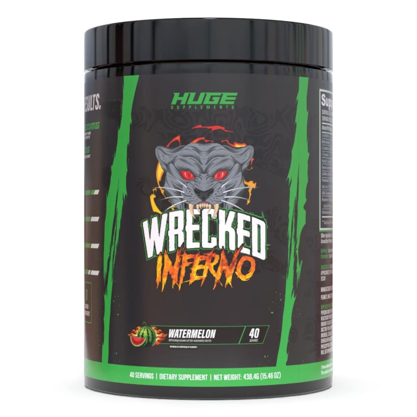 Huge Supplements Wrecked Inferno Thermogenic Pre Workout Powder, 15.5 oz